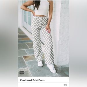 Checkered Print Pants